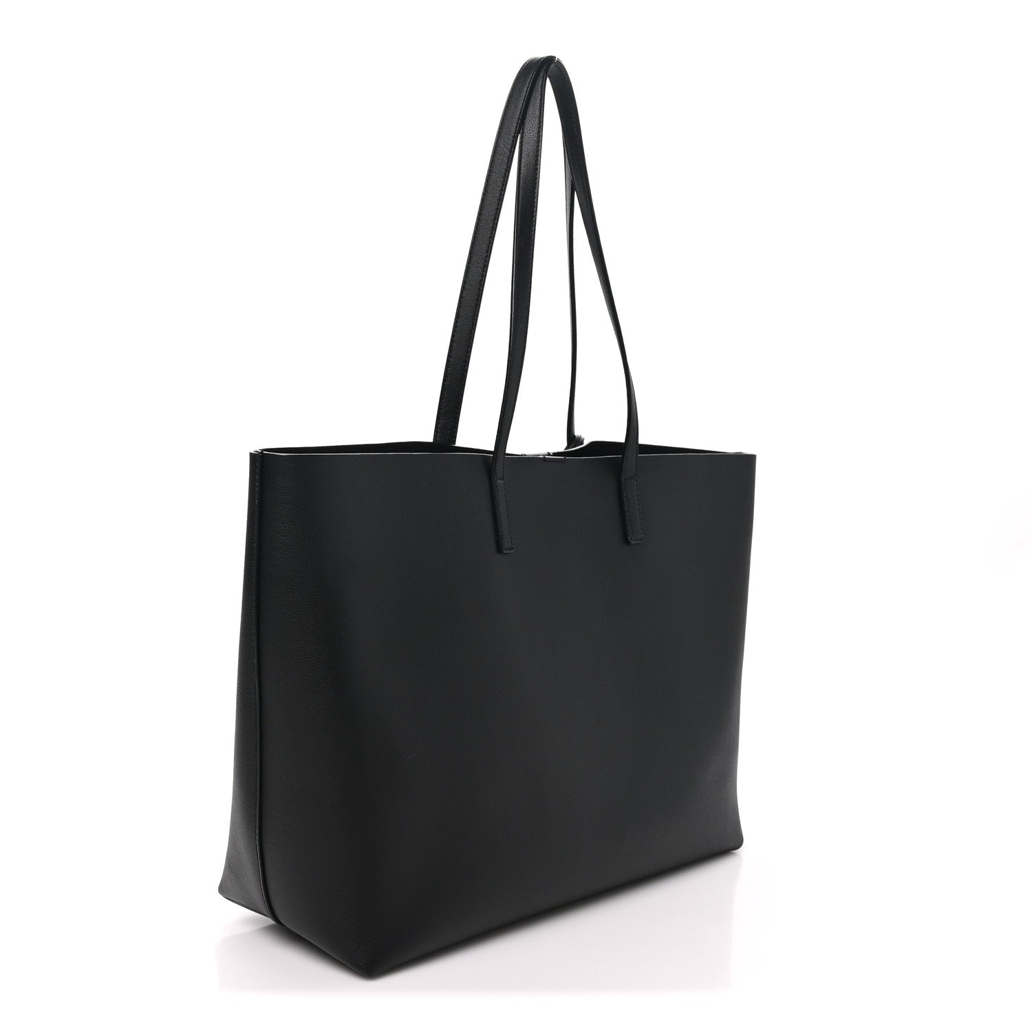 Saint Laurent Calfskin Large Shopping Tote Black