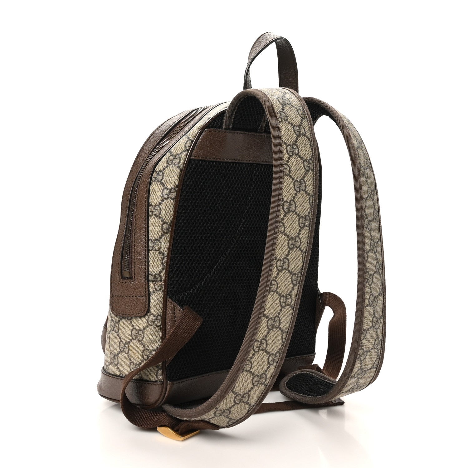 Gucci GG Supreme Monogram Calfskin Web Small Ophidia Day BackpacK Beige Ebony New Acero