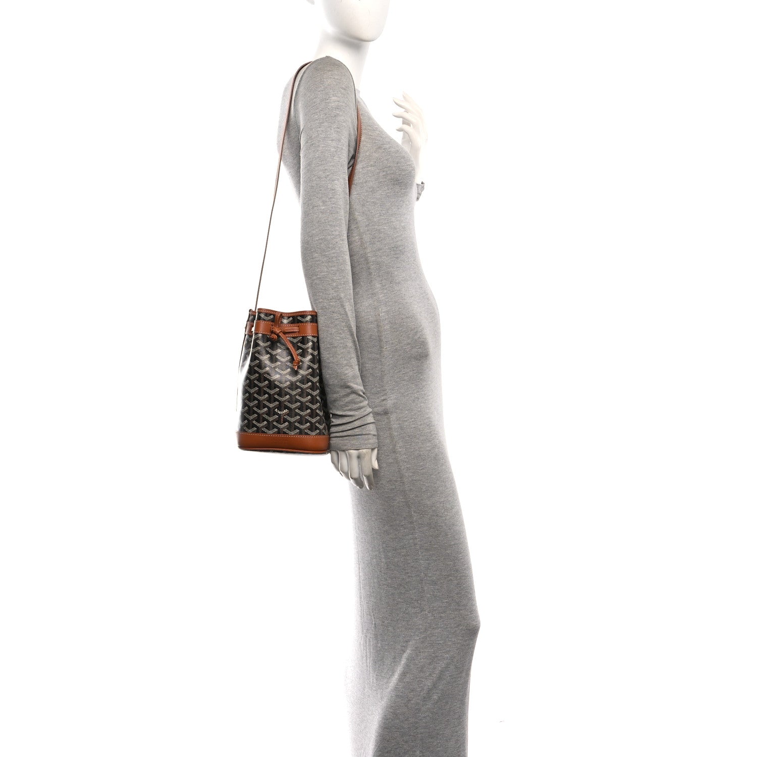 Goyard Goyardine Petit Flot Bucket Bag PM Black Gold