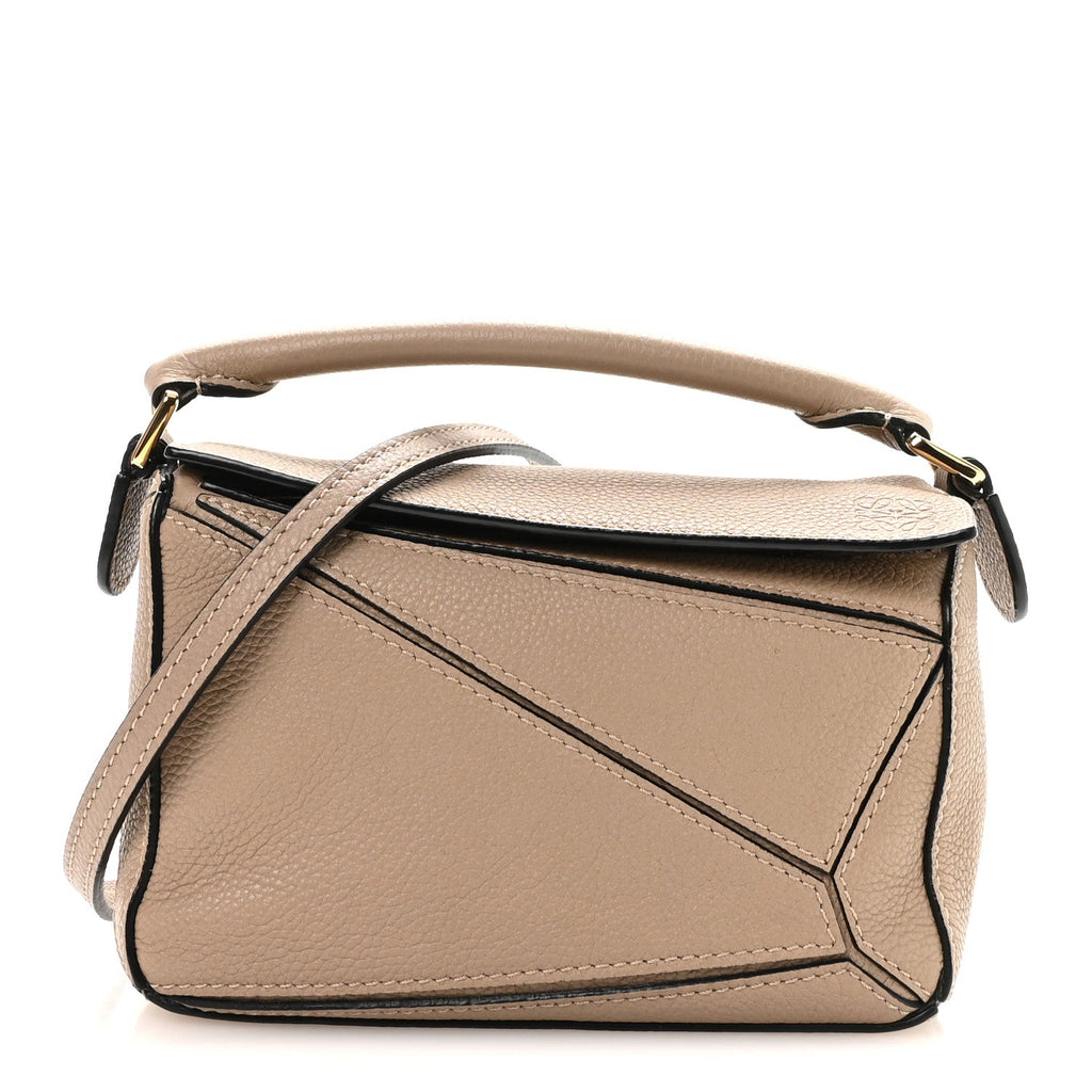 Loewe Calfskin Mini Puzzle Bag Sand