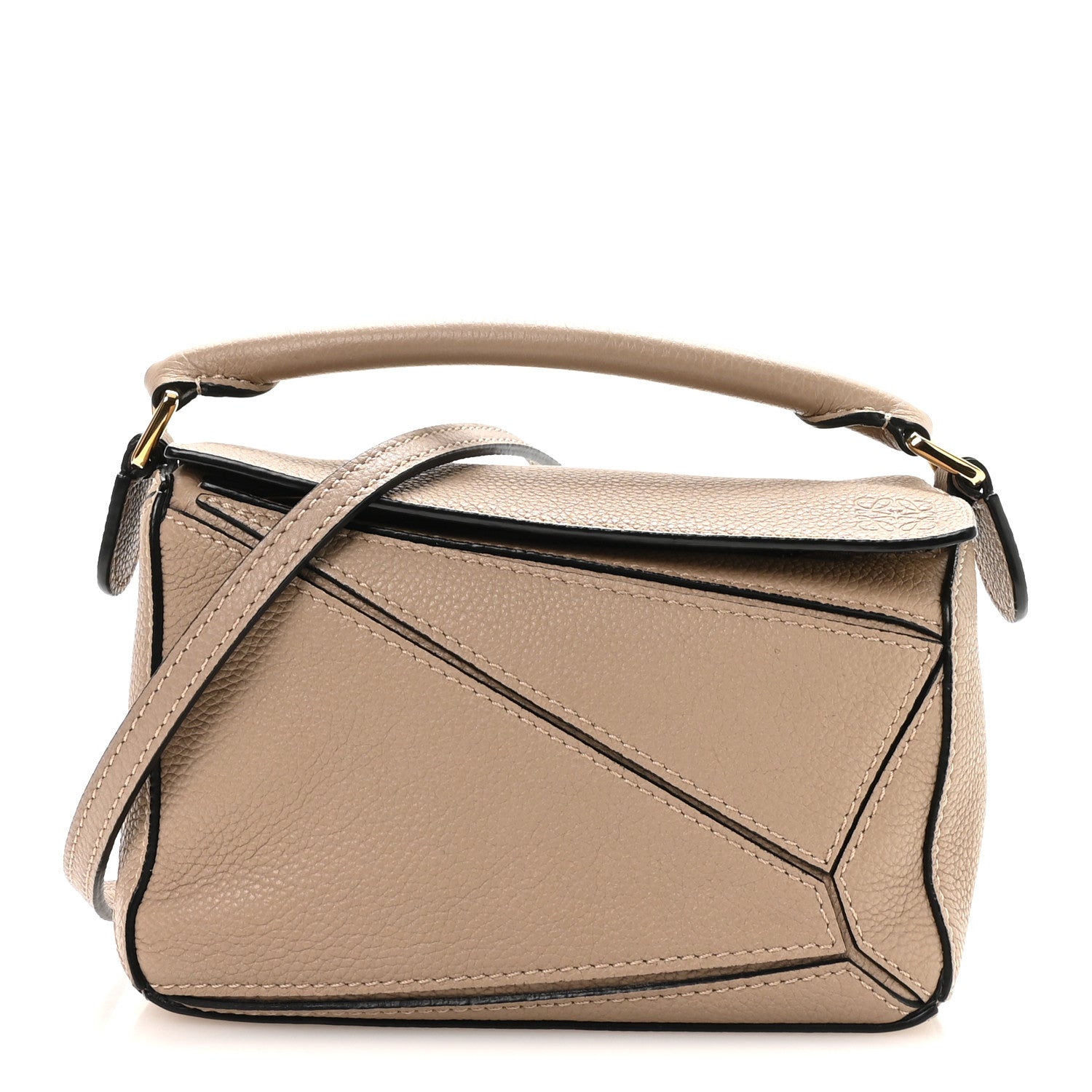 Loewe Calfskin Mini Puzzle Bag Sand