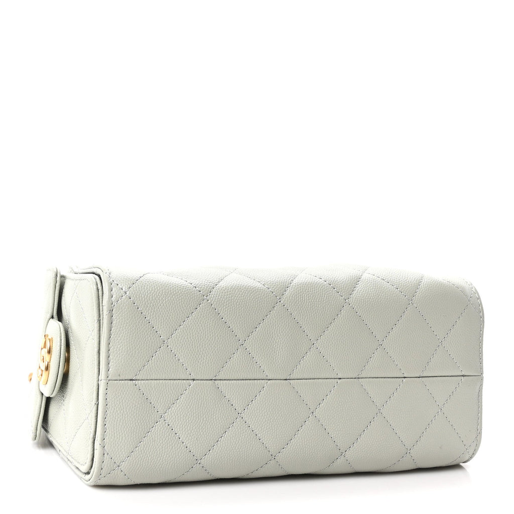 Chanel Caviar Quilted Mini Chanel 25 Handbag Light Green