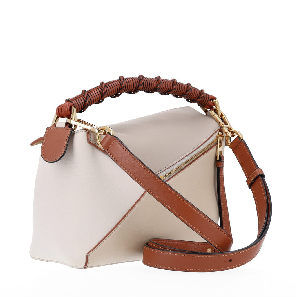 Loewe Calfskin Small Puzzle Edge Bag Ghost Soft White