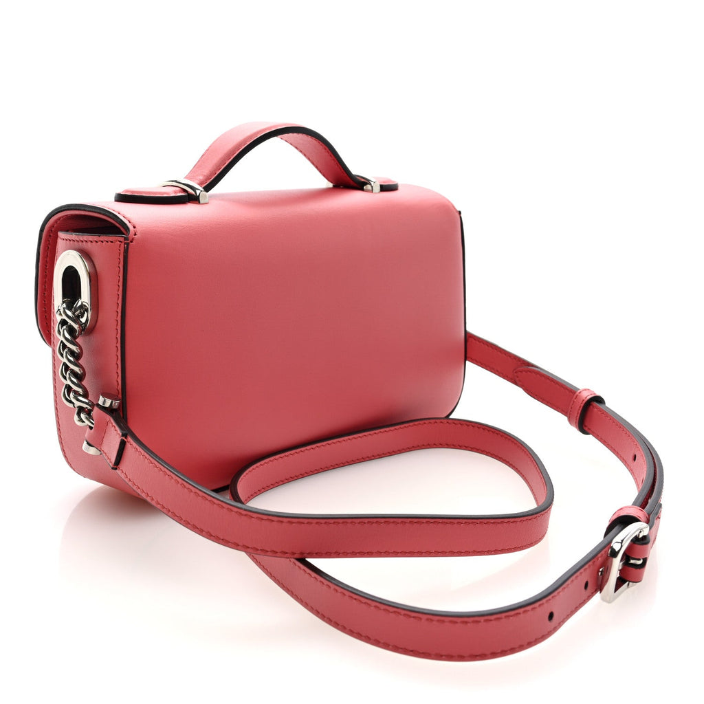 Gucci Senna Calfskin Petite GG Top Handle Shoulder Bag Pink