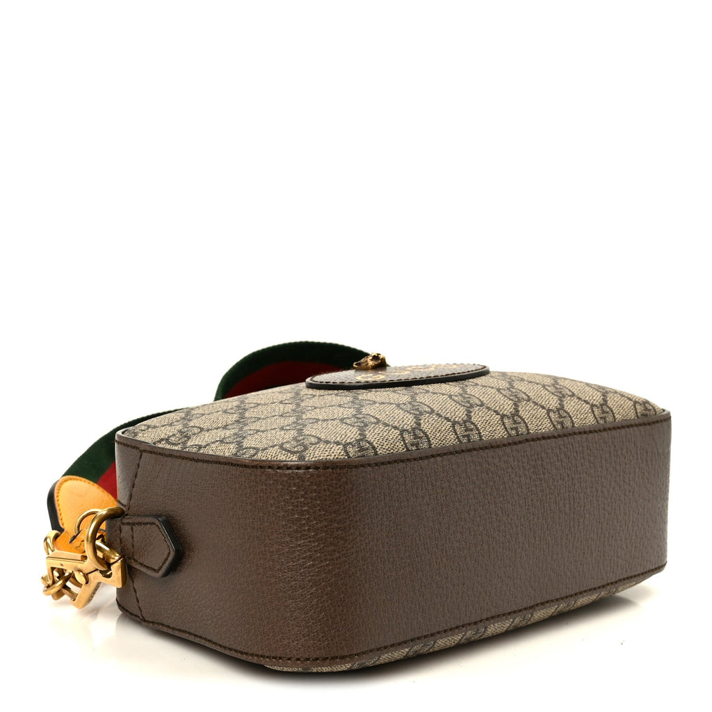 Gucci GG Supreme Monogram Web Neo Vintage Shoulder Bag Beige New Acero Crop