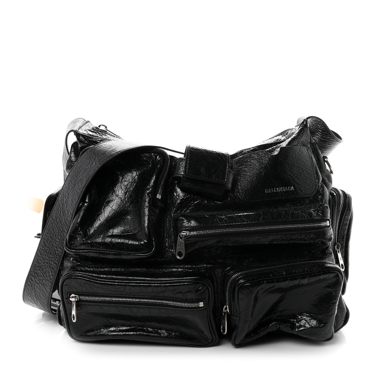 Balenciaga Agneau Arena Superbusy Messenger Bag Black