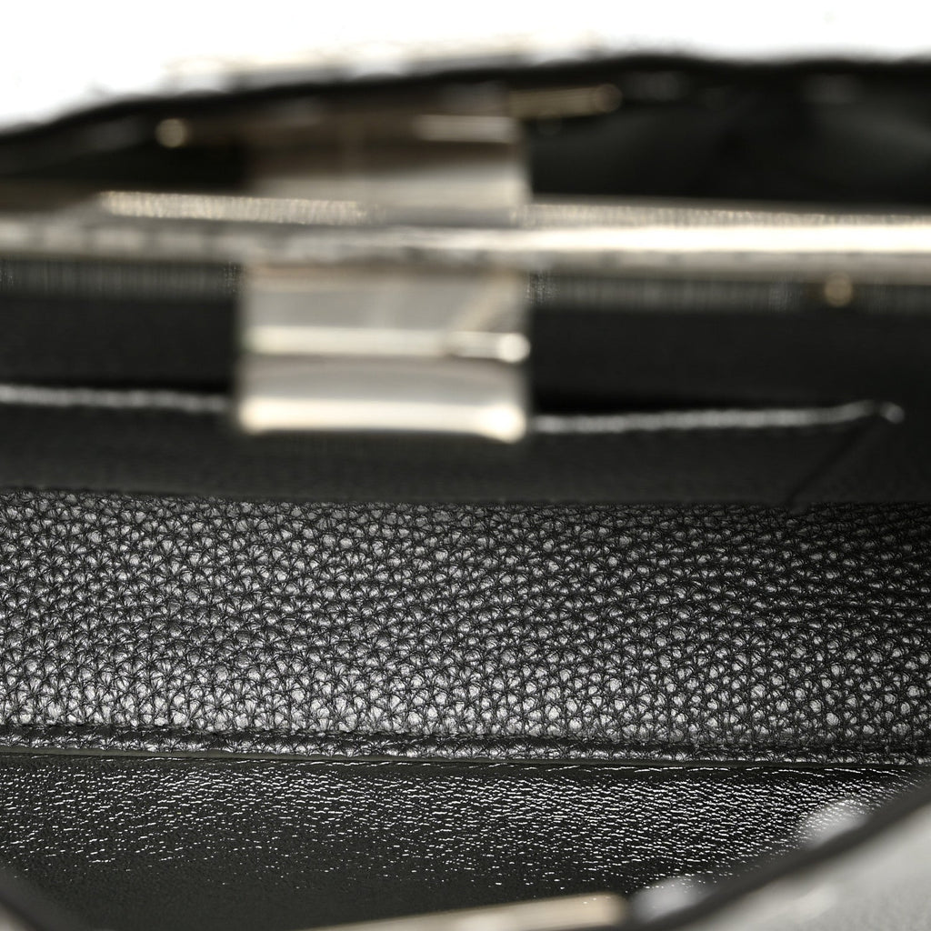 Fendi Cuoio Romano Lux Selleria Mini Peekaboo Iconic Satchel Argento