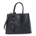 Prada Saffiano Cuir Medium Double Handle Tote Baltico Astrale
