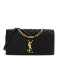Saint Laurent Lambskin Matelasse Monogram Kate 99 Black