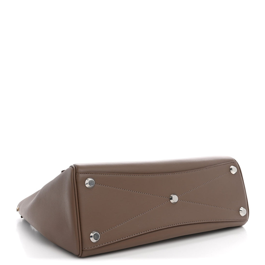 Balenciaga Smooth Calfskin Small Bel Air Carry All Bag Taupe