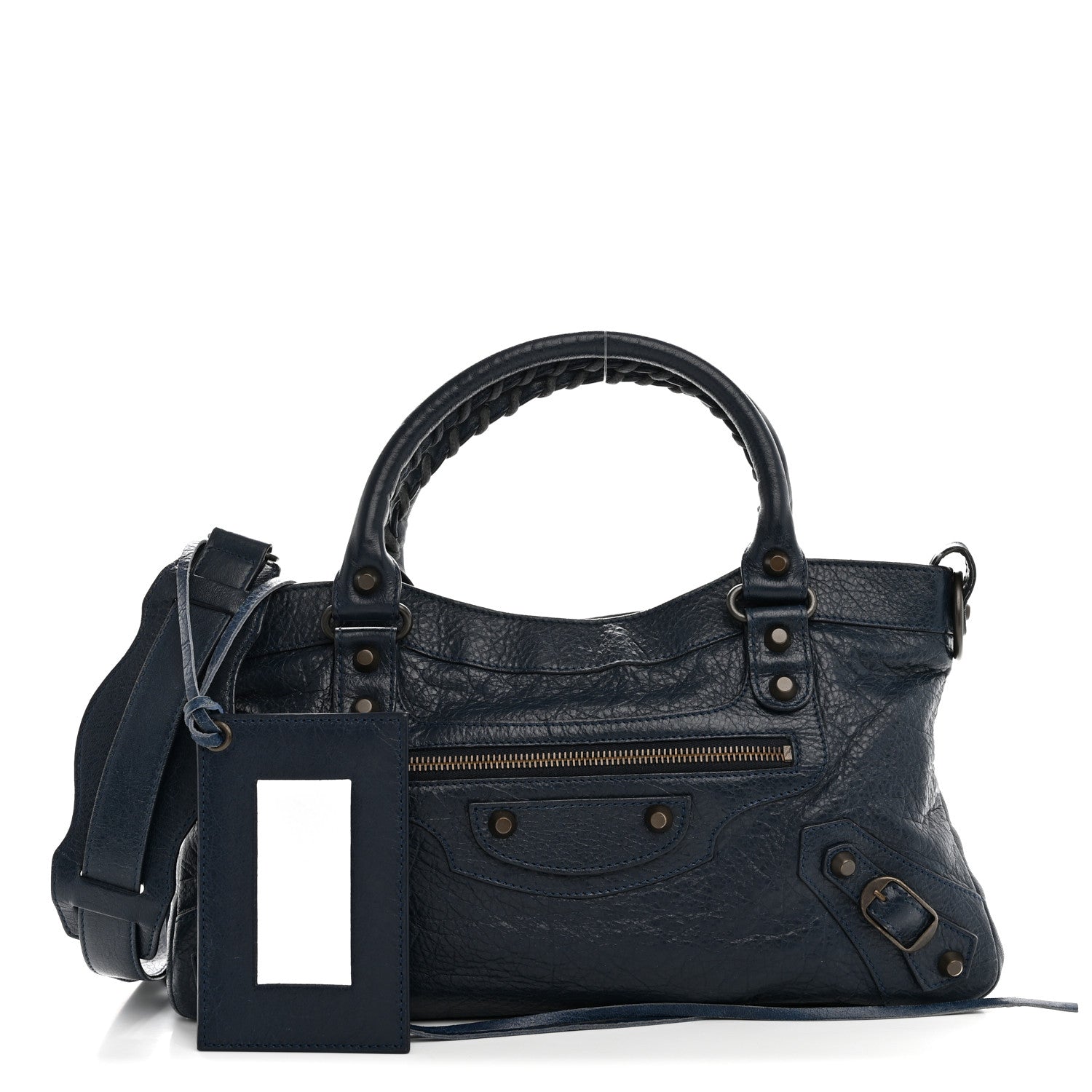 Balenciaga Agneau Classic Hardware First Bleu Obscur