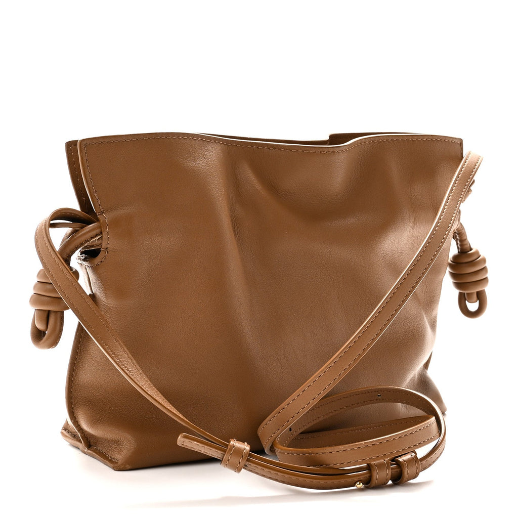 Loewe Calfskin Mini Flamenco Knot Clutch Warm Desert