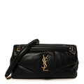 Saint Laurent Plunged Lambskin Calypso Black
