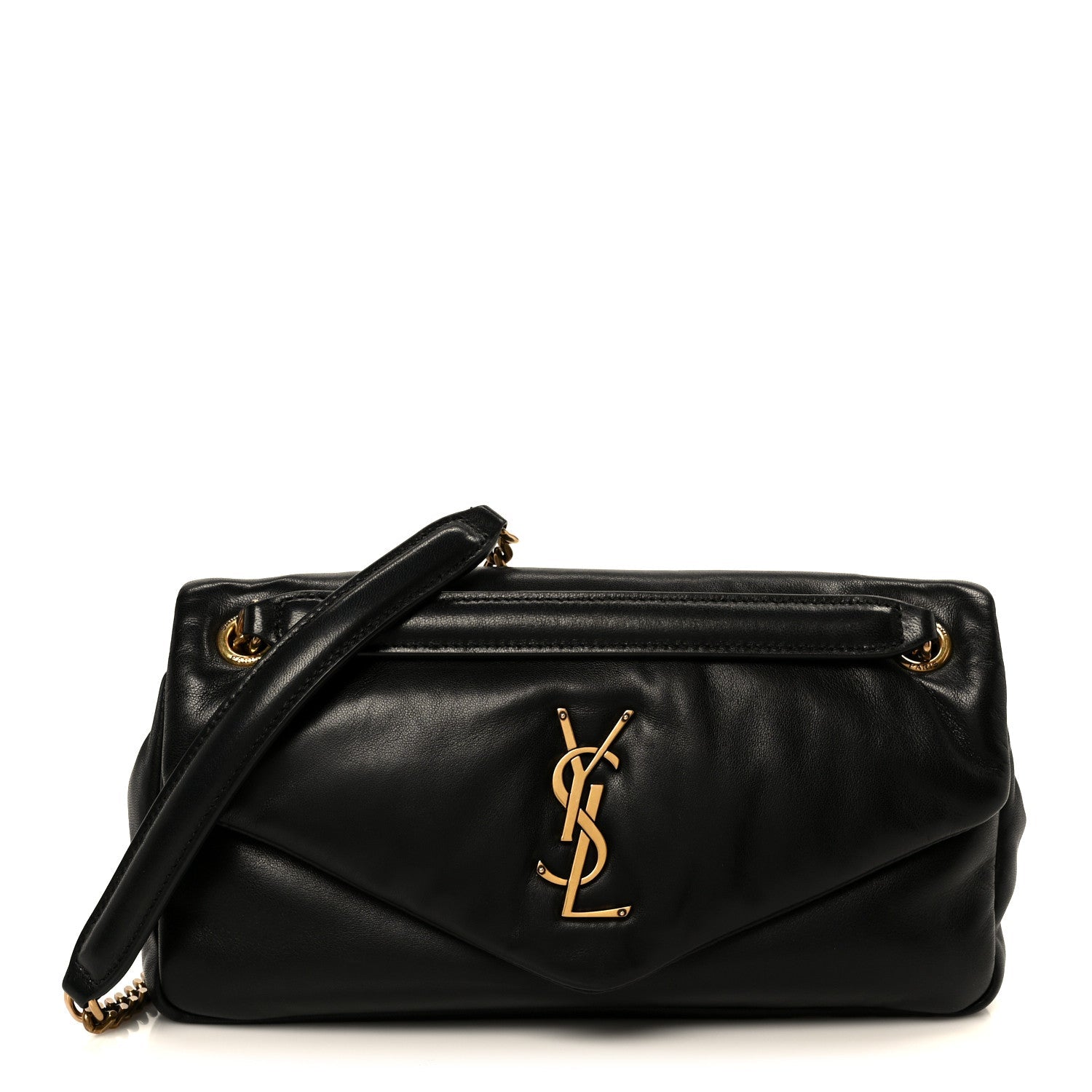 Saint Laurent Plunged Lambskin Calypso Black