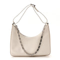 Givenchy Small Moon Cut Out Shoulder Bag Ivory front view