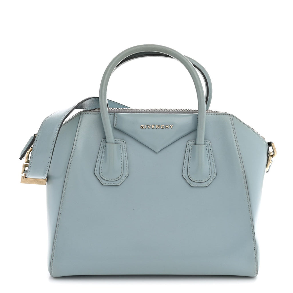 Givenchy Shiny Lord Calfskin Small Antigona Light Blue