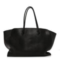 The Row Polished Saddle Calfskin Marlo 17 Tote Bag Black