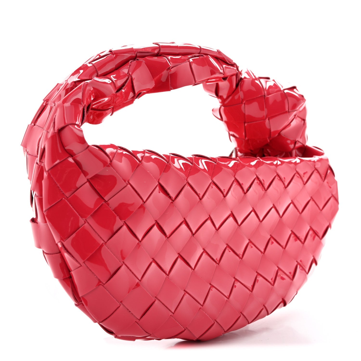 Bottega Veneta Patent Nappa Intrecciato Mini Jodie Candy Stripe