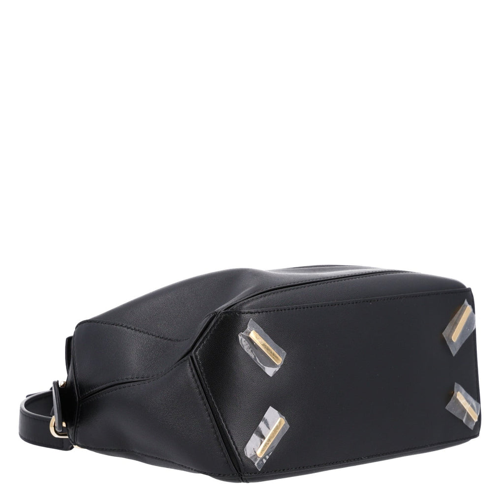 Loewe Nappa Lambskin Small Featherlight Puzzle Bag Black