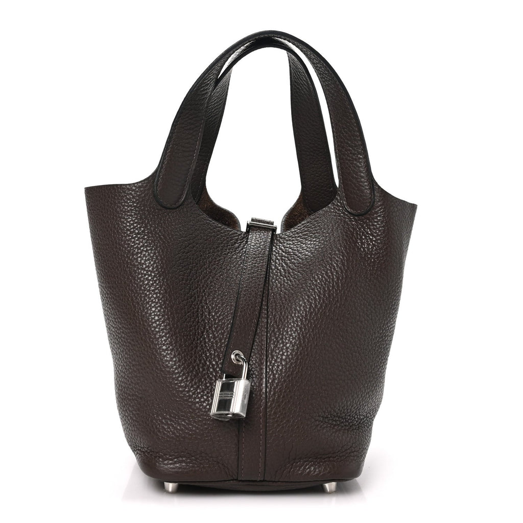 Hermès Taurillon Clemence Picotin Lock 18 PM Cacao