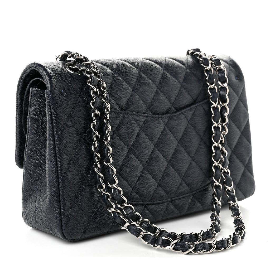 Chanel Caviar Quilted Medium Double Flap Navy