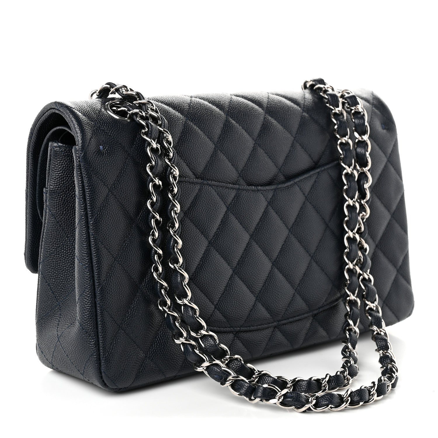 Chanel Caviar Quilted Medium Double Flap Navy