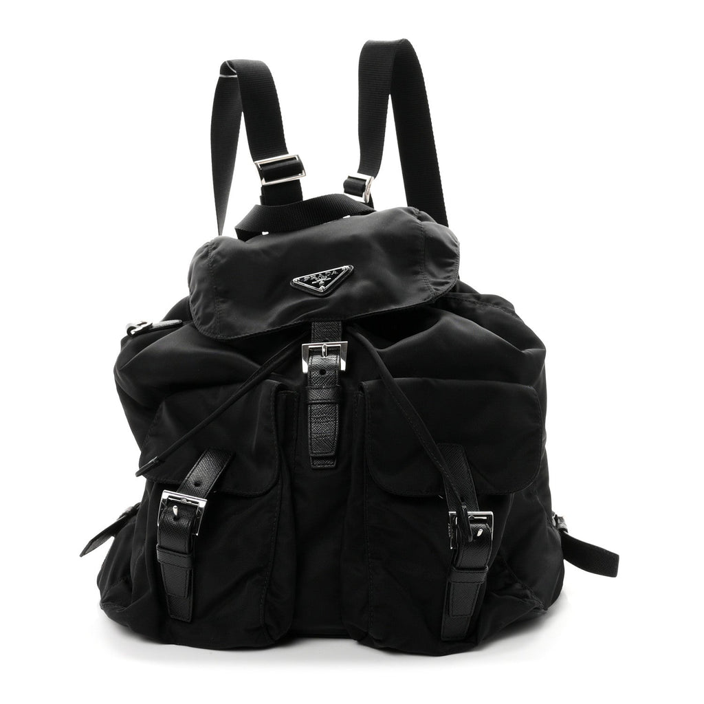 Prada Re-Nylon Saffiano Medium Backpack Black