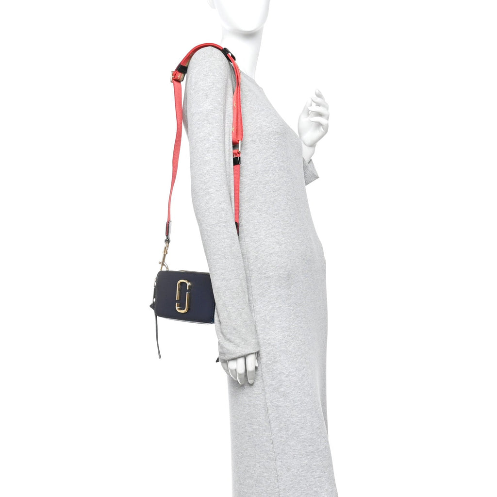 Saffiano Small Snapshot Camera Bag Navy Multicolor