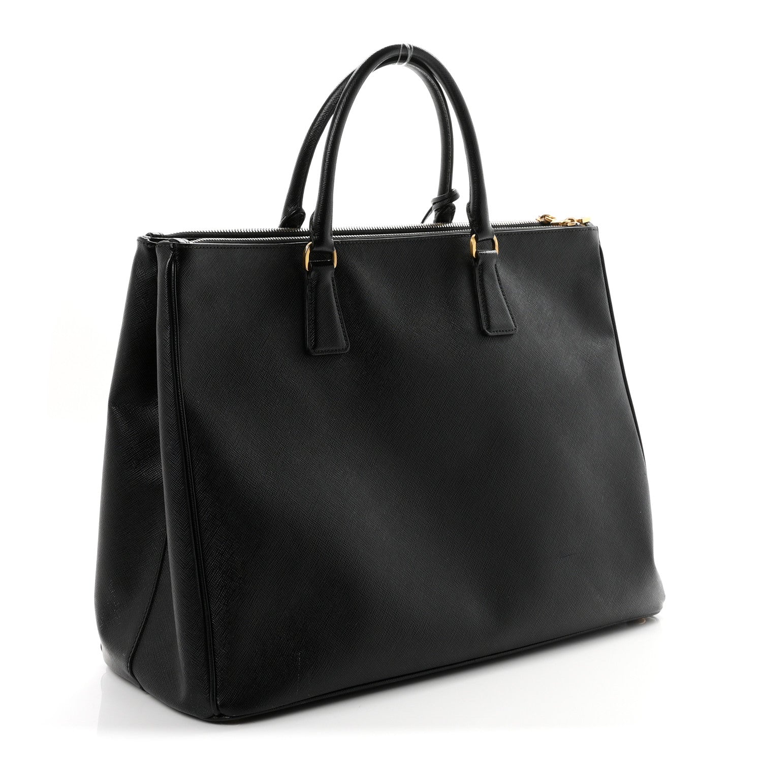 Prada Saffiano Lux Extra Large Galleria Double Zip Tote Black