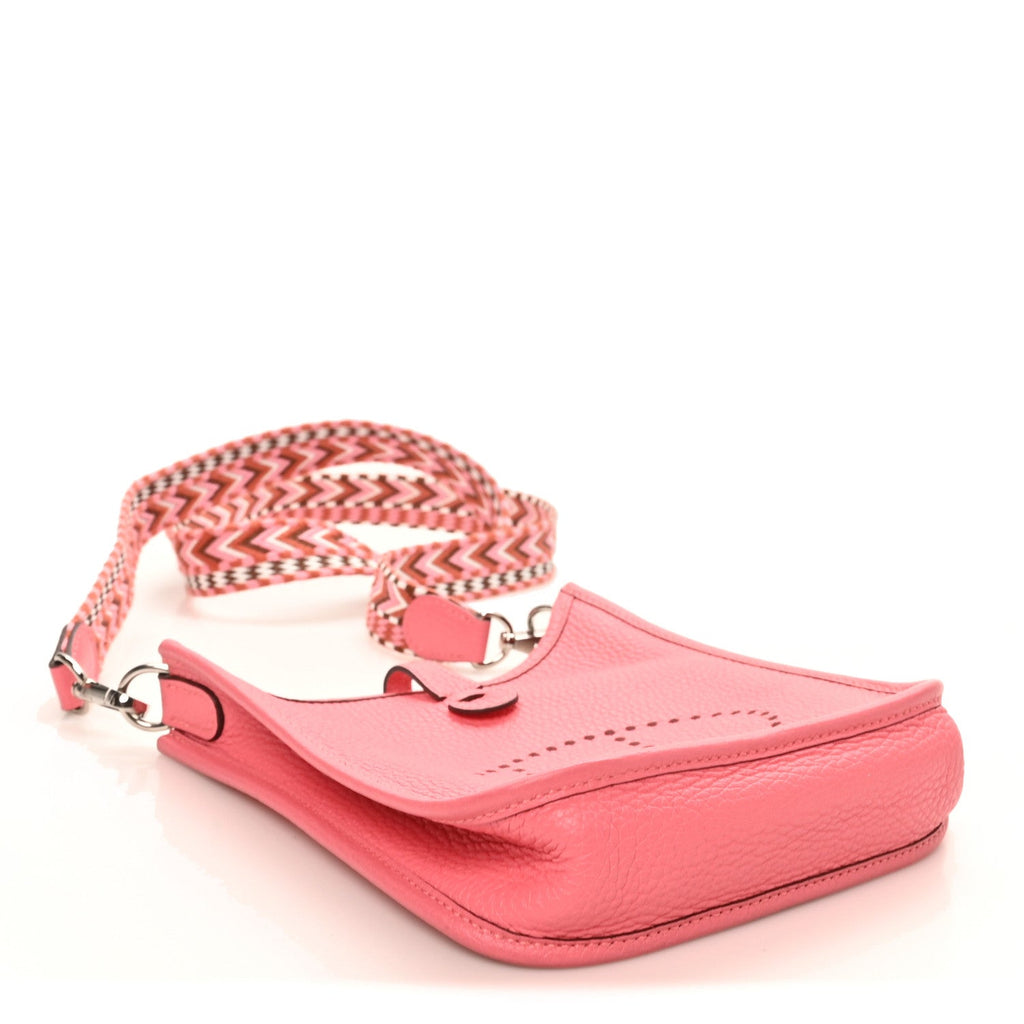 Hermès Taurillon Clemence Allegro Evelyne TPM Rose Azalee Rose Confetti