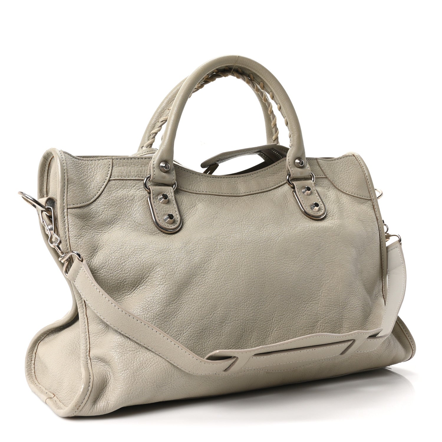 Balenciaga Chevre Gold Metallic Edge Hardware City Gris Glace