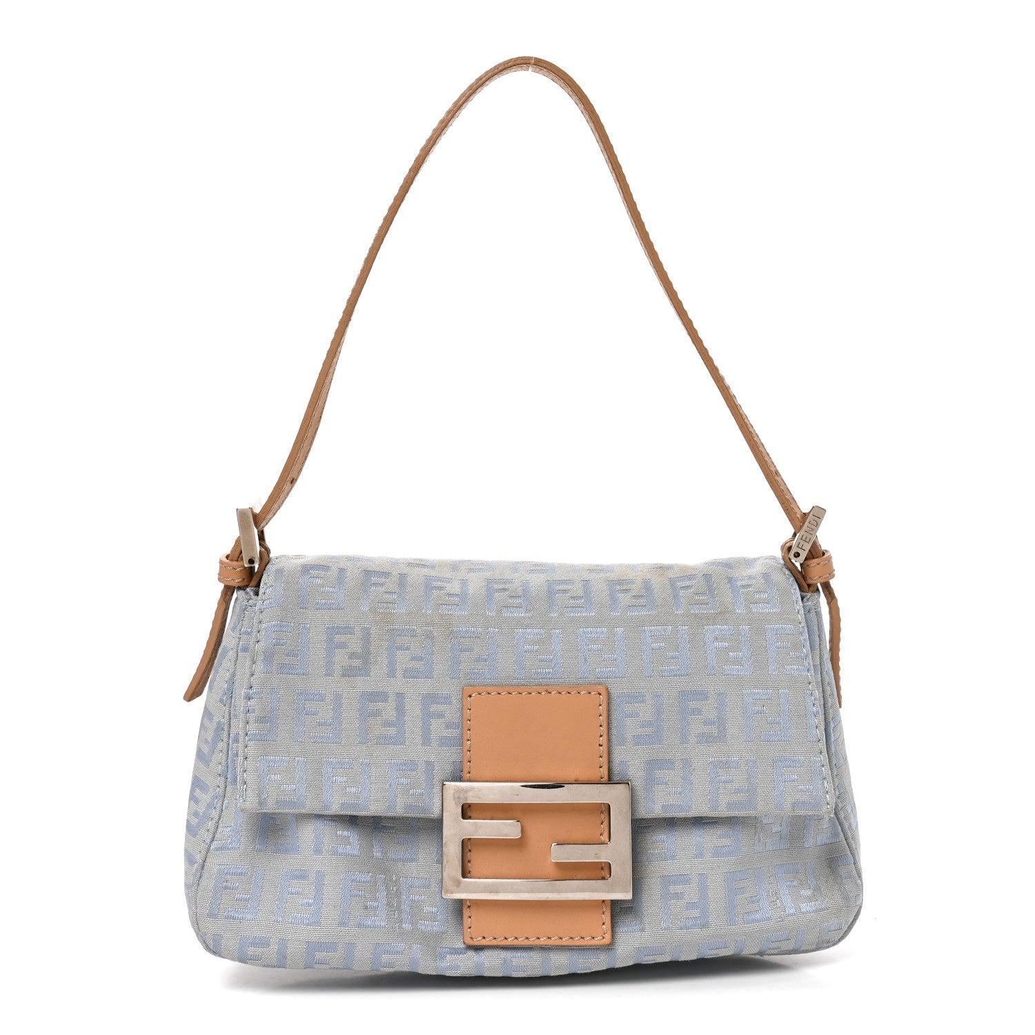 Fendi Zucchino Mini Mama Baguette Blue