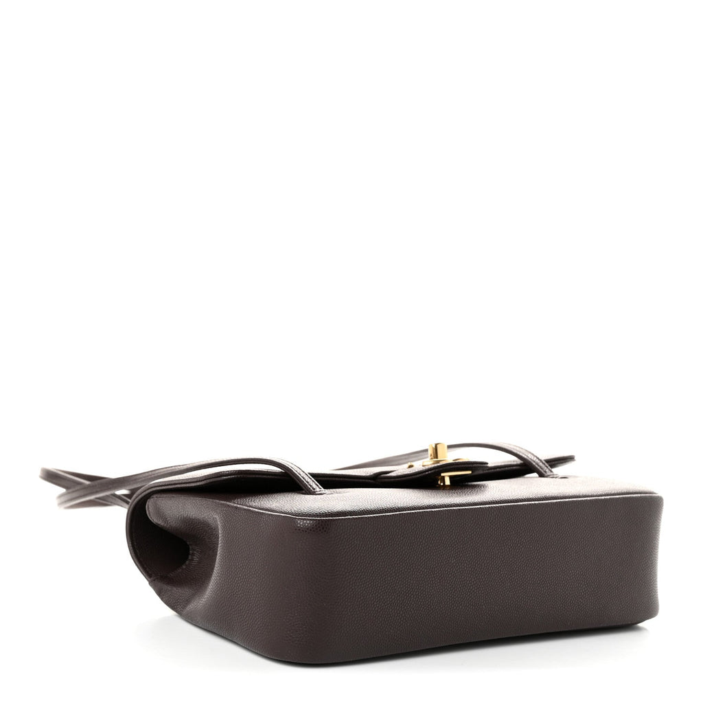 Chanel Shiny Caviar Preppy Coco Small Flap Dark Brown