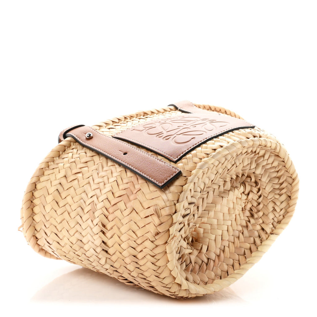 Loewe Raffia Small Basket Tote Bag Natural Tan