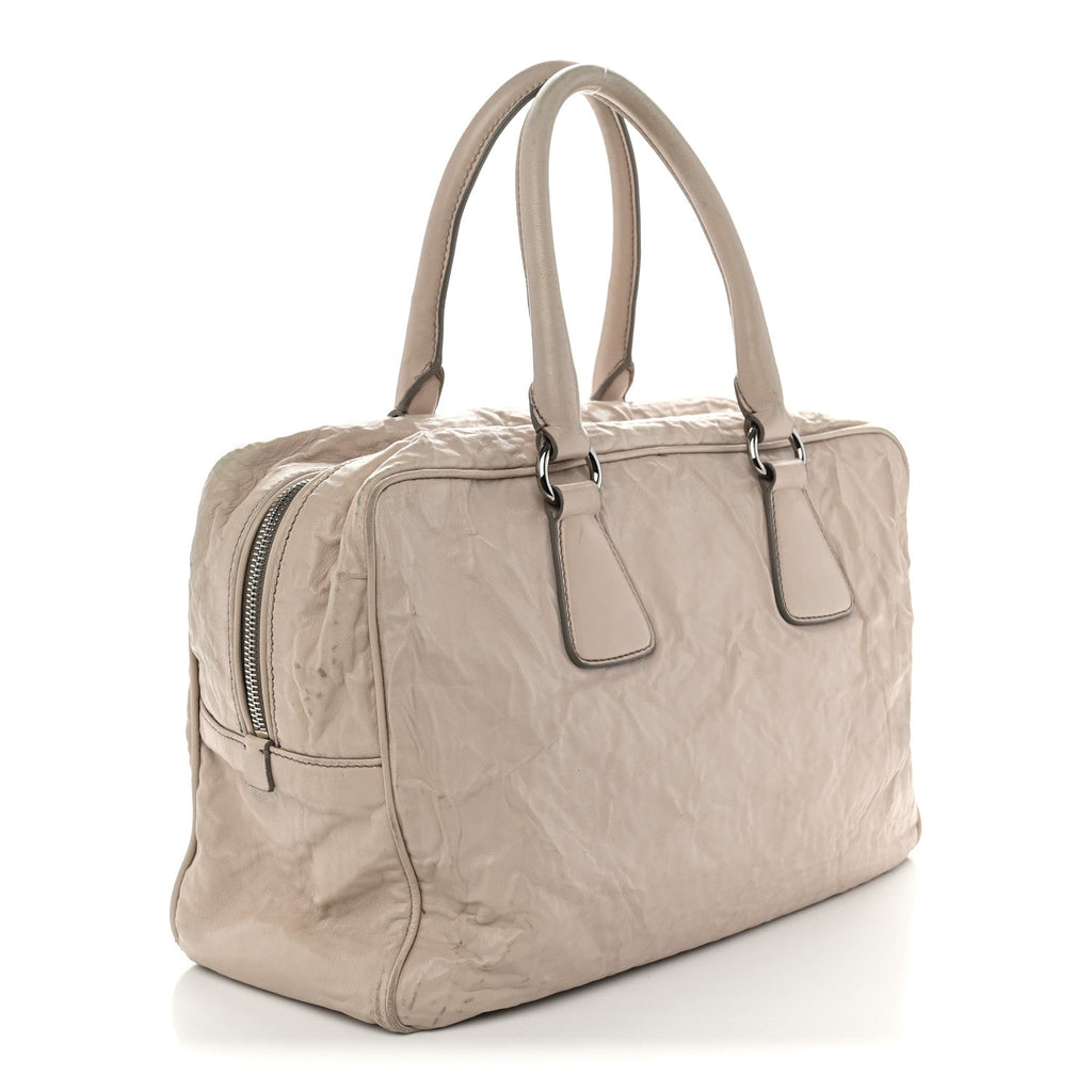 Prada Nappa Antik Bauletto Satchel Argilla