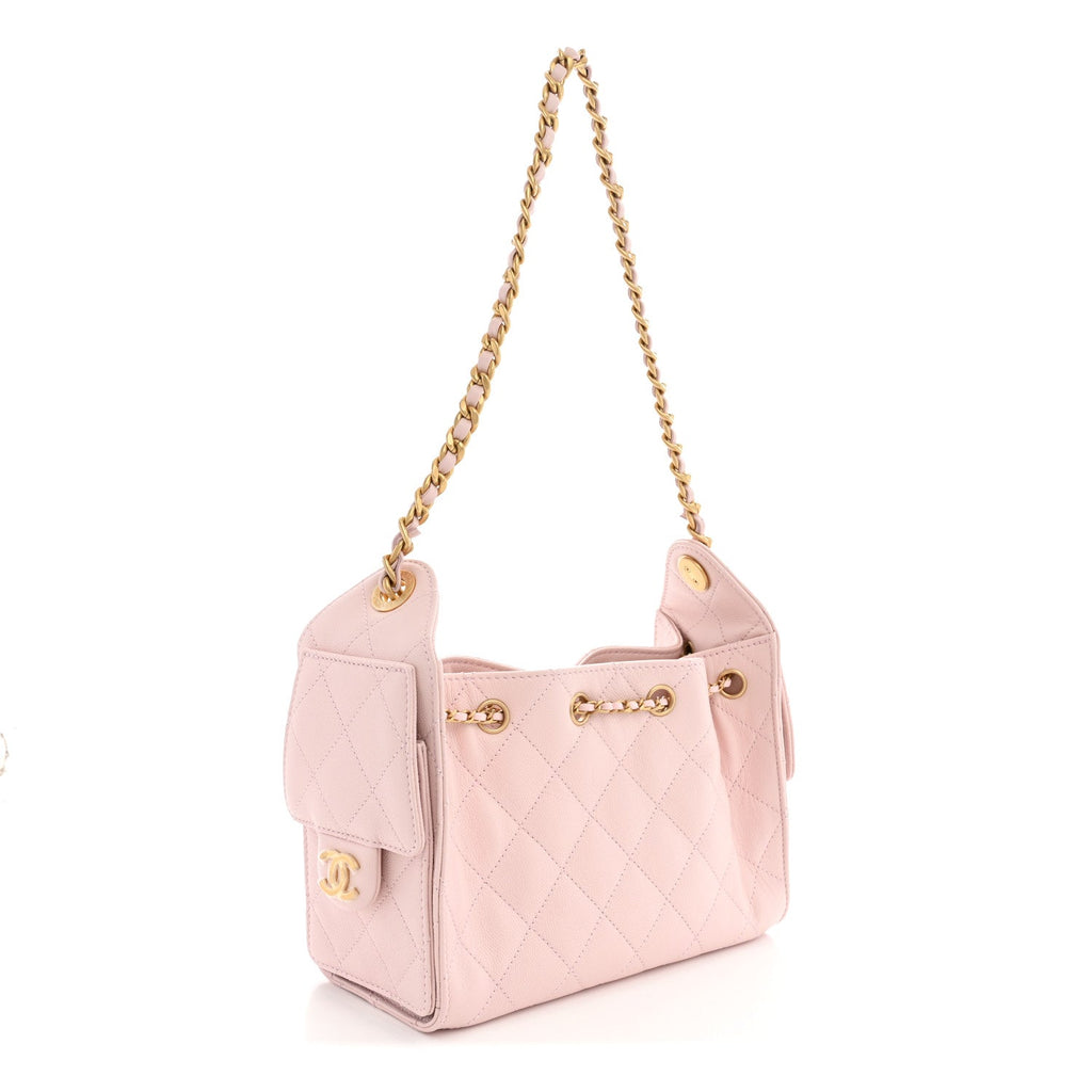 Chanel Caviar Quilted Mini Chanel 25 Handbag Light Pink