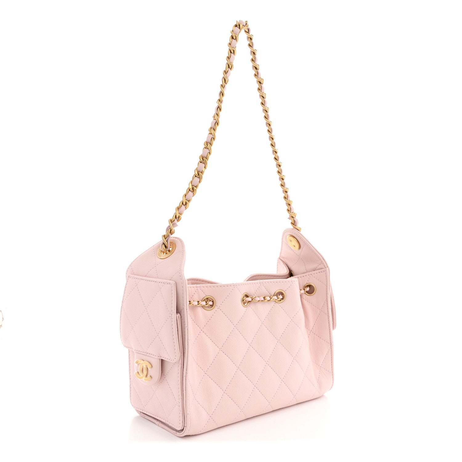 Chanel Caviar Quilted Mini Chanel 25 Handbag Light Pink