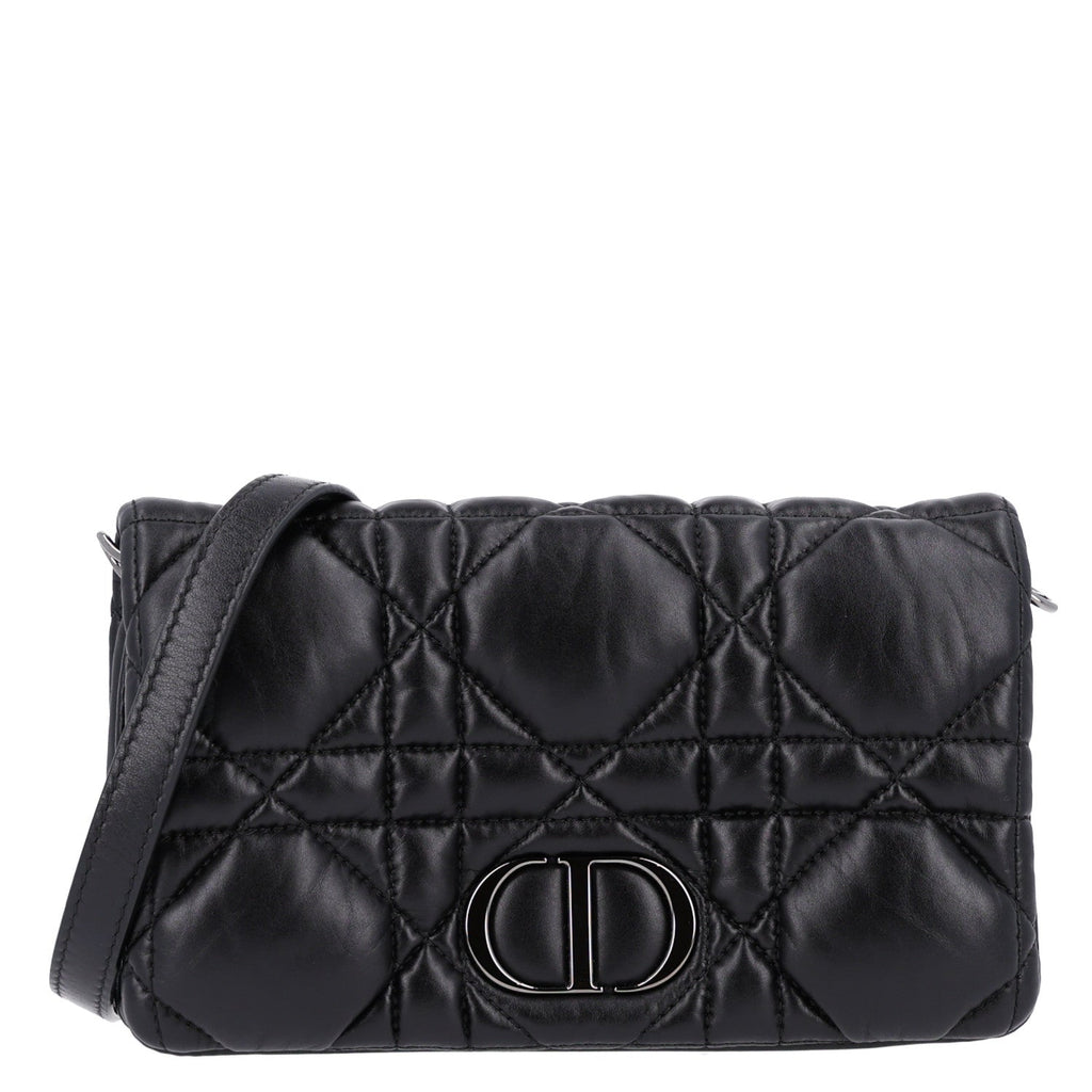 Dior Calfskin Macrocannage Mini Caro Bag Black