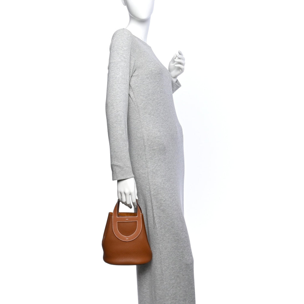 Hermès Taurillon Clemence Swift In-The-Loop 18 Bag Gold
