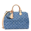 Louis Vuitton Monogram Denim Speedy Soft 30 Blue