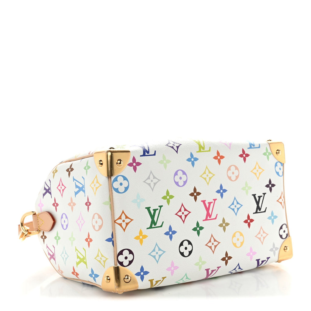 Louis Vuitton LV X TM Monogram Multicolor Speedy Bandouliere 25 White