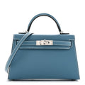 Hermès Epsom Mini Kelly Sellier 20 New Blue Jean