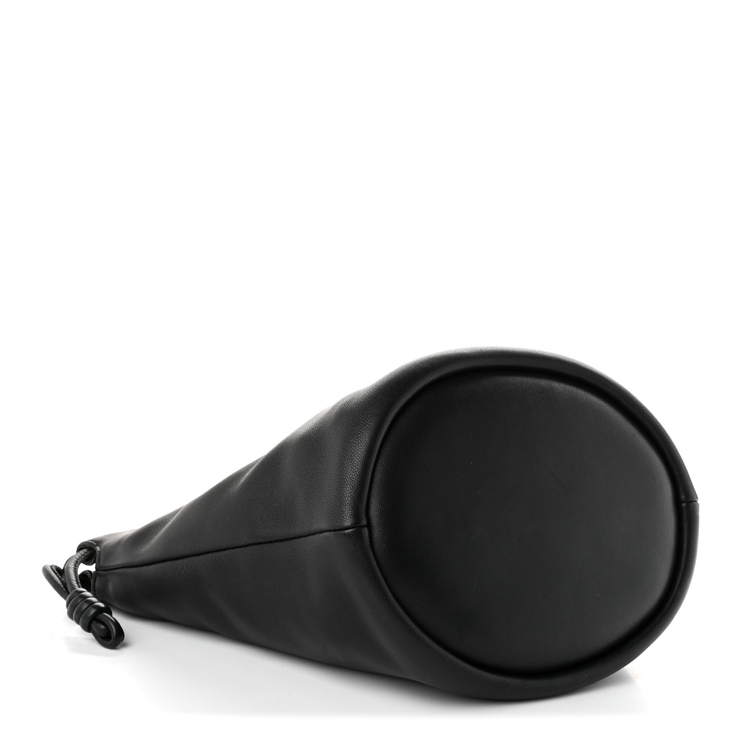 Loewe Mellow Nappa Donut Chain Mini Flamenco Knot Clutch Black