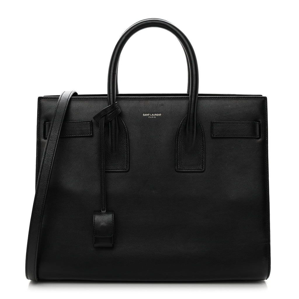 Saint Laurent Calfskin Small Sac De Jour Black