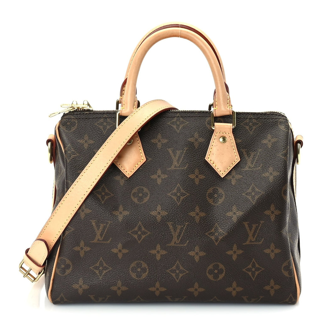 Louis Vuitton Monogram Speedy Bandouliere 25 Brown