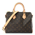 Louis Vuitton Monogram Speedy Bandouliere 25 Brown