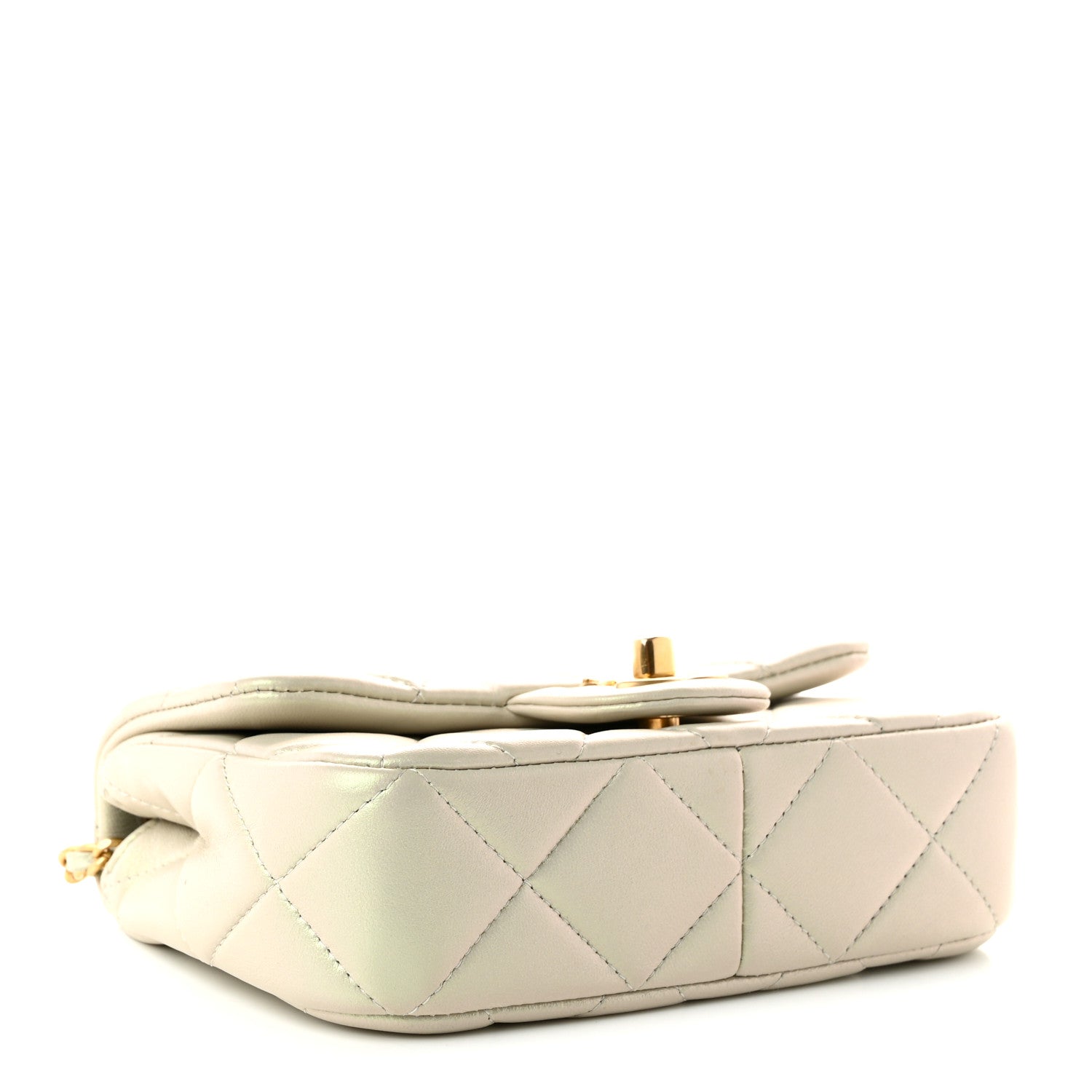 Chanel Pearly Lambskin Pearl Quilted Mini Flap Ivory
