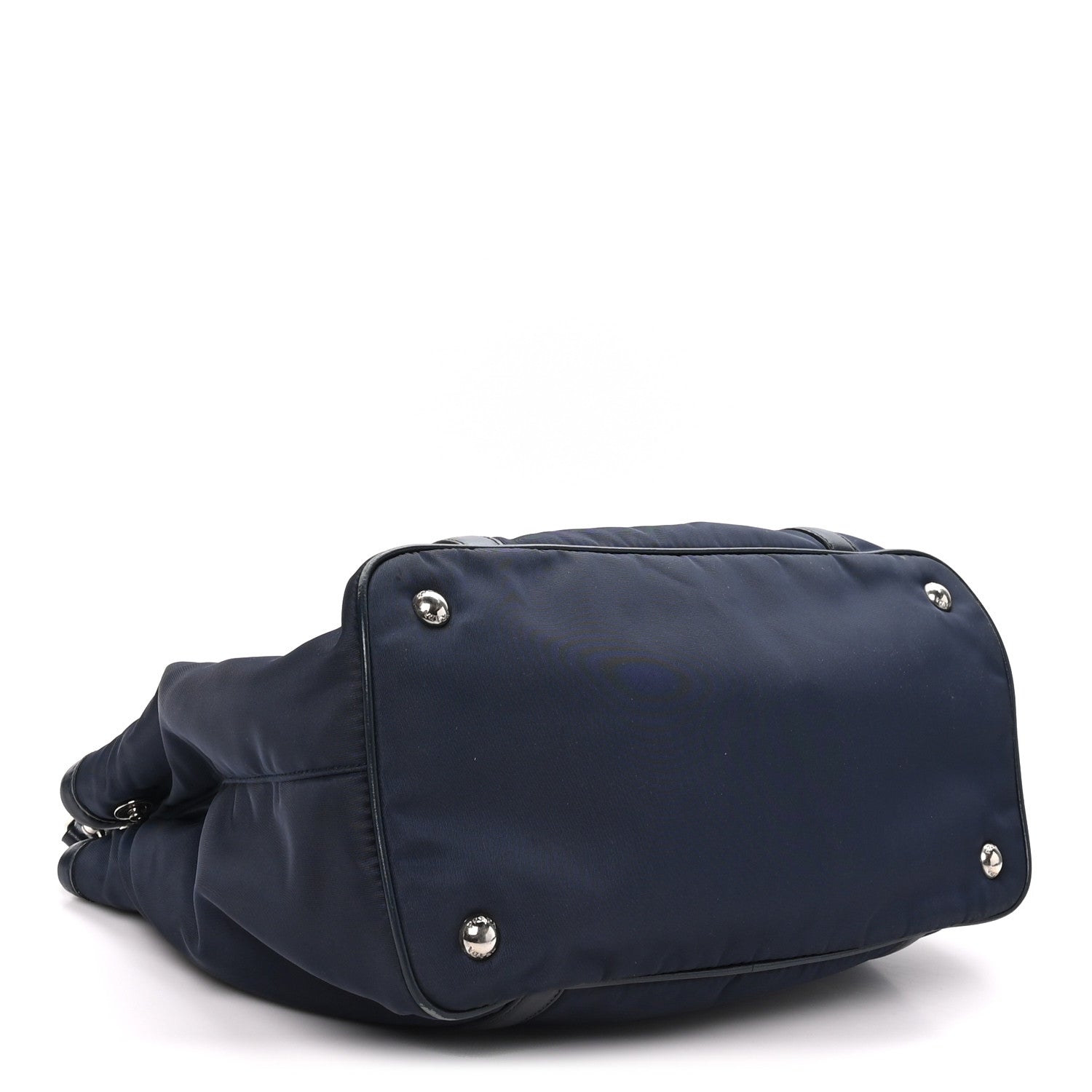 Prada Tessuto Nylon Soft Calf Small Tote Blue
