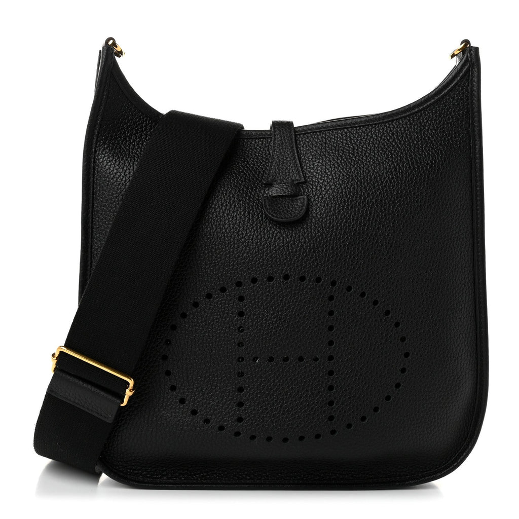 Hermès Taurillon Clemence Evelyne III PM Black