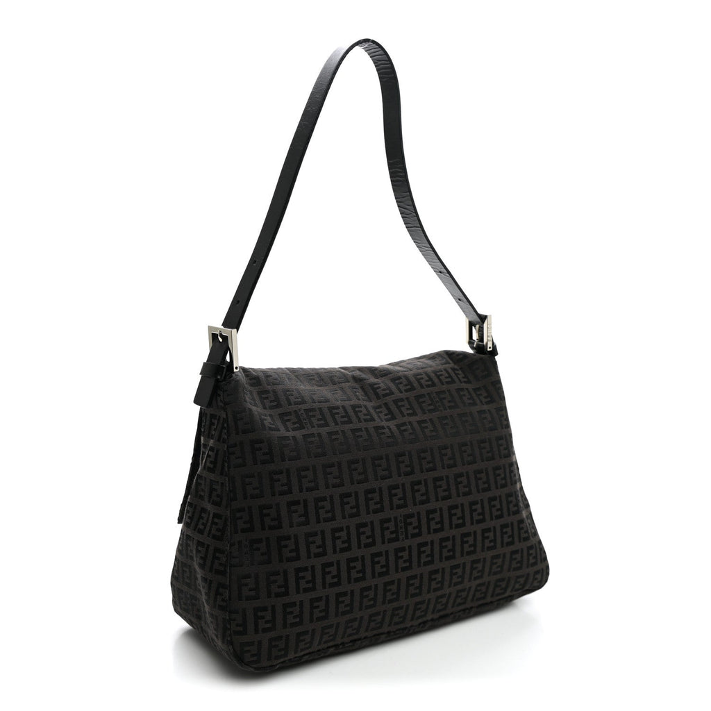 Fendi Zucchino Mama Baguette Black Moro